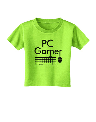 PC Gamer BnW Toddler T-Shirt-Toddler T-Shirt-TooLoud-Lime-Green-2T-Davson Sales