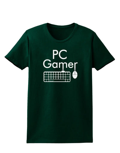 PC Gamer BnW Womens Dark T-Shirt-TooLoud-Forest-Green-Small-Davson Sales