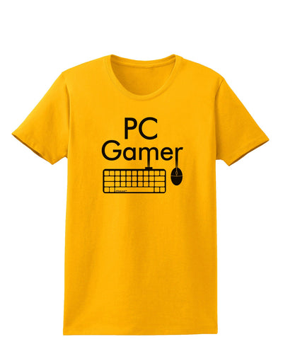 PC Gamer BnW Womens T-Shirt-Womens T-Shirt-TooLoud-Gold-X-Small-Davson Sales