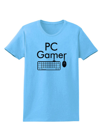 PC Gamer BnW Womens T-Shirt-Womens T-Shirt-TooLoud-Aquatic-Blue-X-Small-Davson Sales