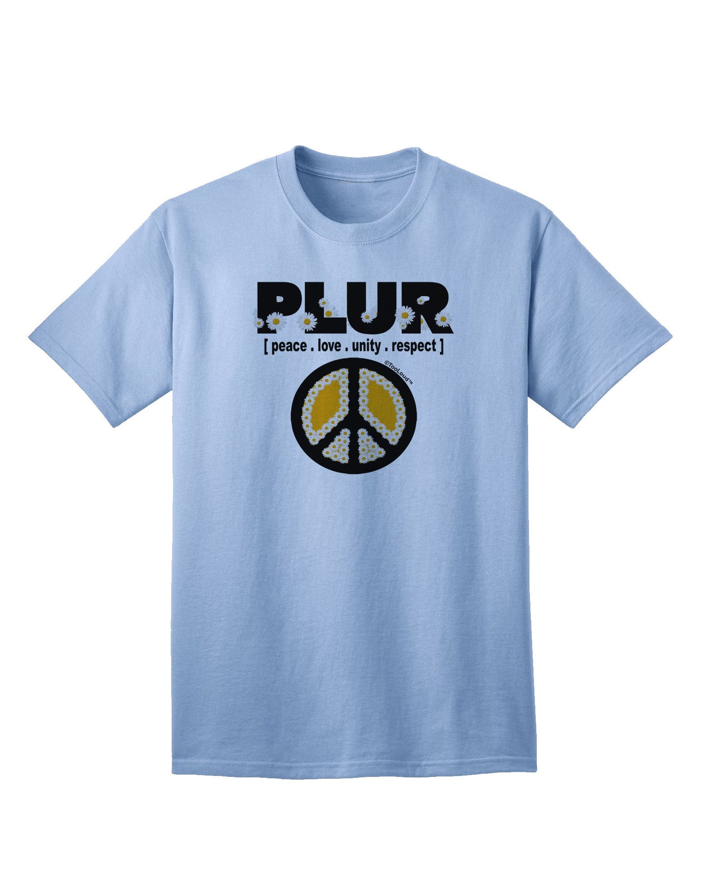 PLUR Daisies Adult T-Shirt-Mens T-Shirt-TooLoud-Light-Blue-Small-Davson Sales