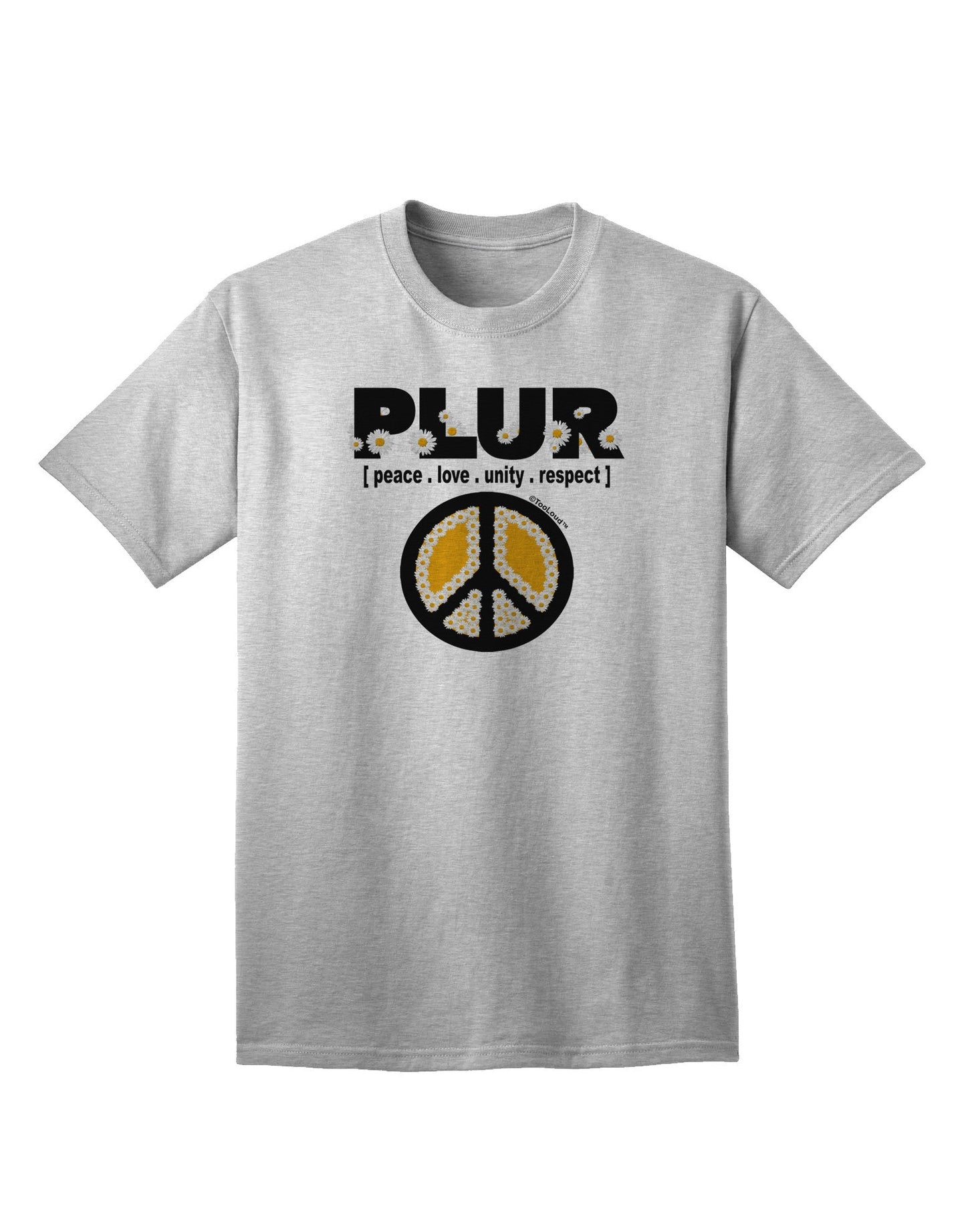PLUR Daisies Adult T-Shirt-Mens T-Shirt-TooLoud-AshGray-Small-Davson Sales