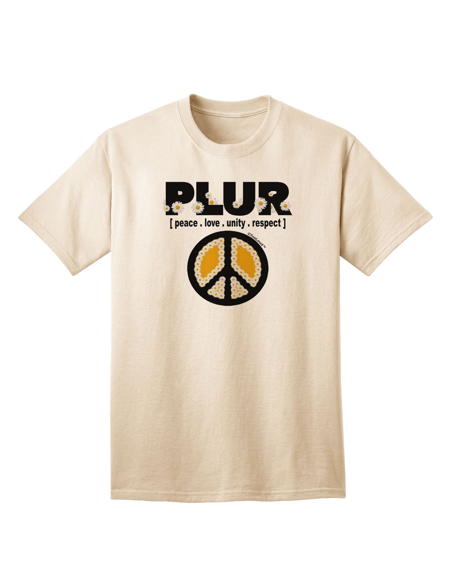PLUR Daisies Adult T-Shirt-Mens T-Shirt-TooLoud-Natural-Small-Davson Sales