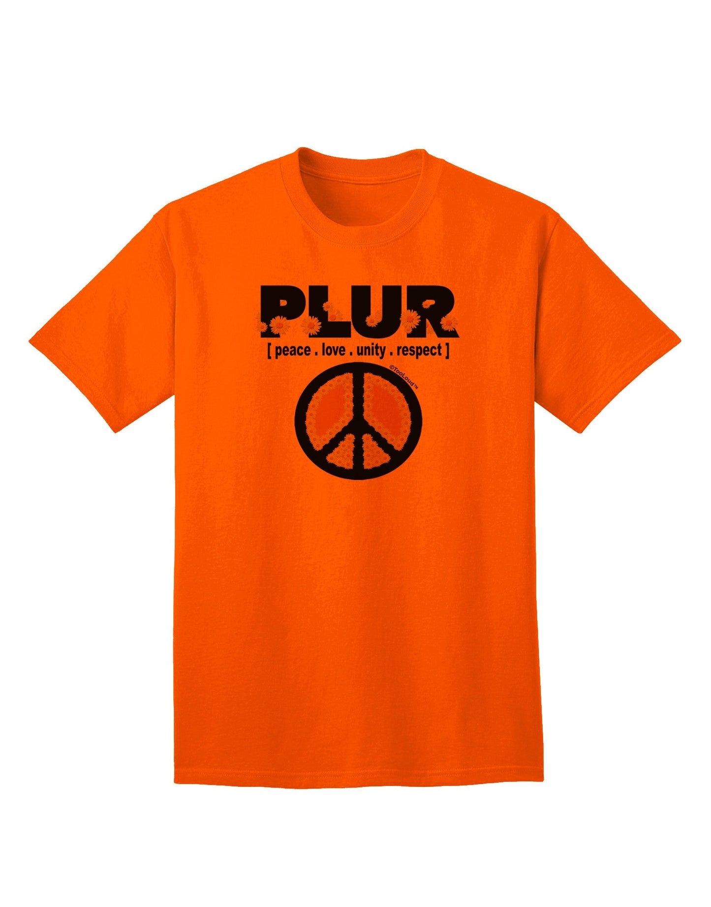 PLUR Daisies Adult T-Shirt-Mens T-Shirt-TooLoud-Orange-Small-Davson Sales