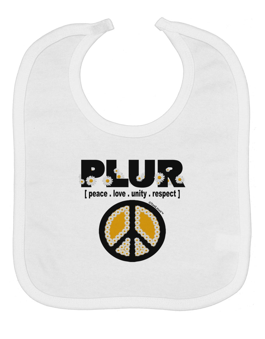 PLUR Daisies Baby Bib