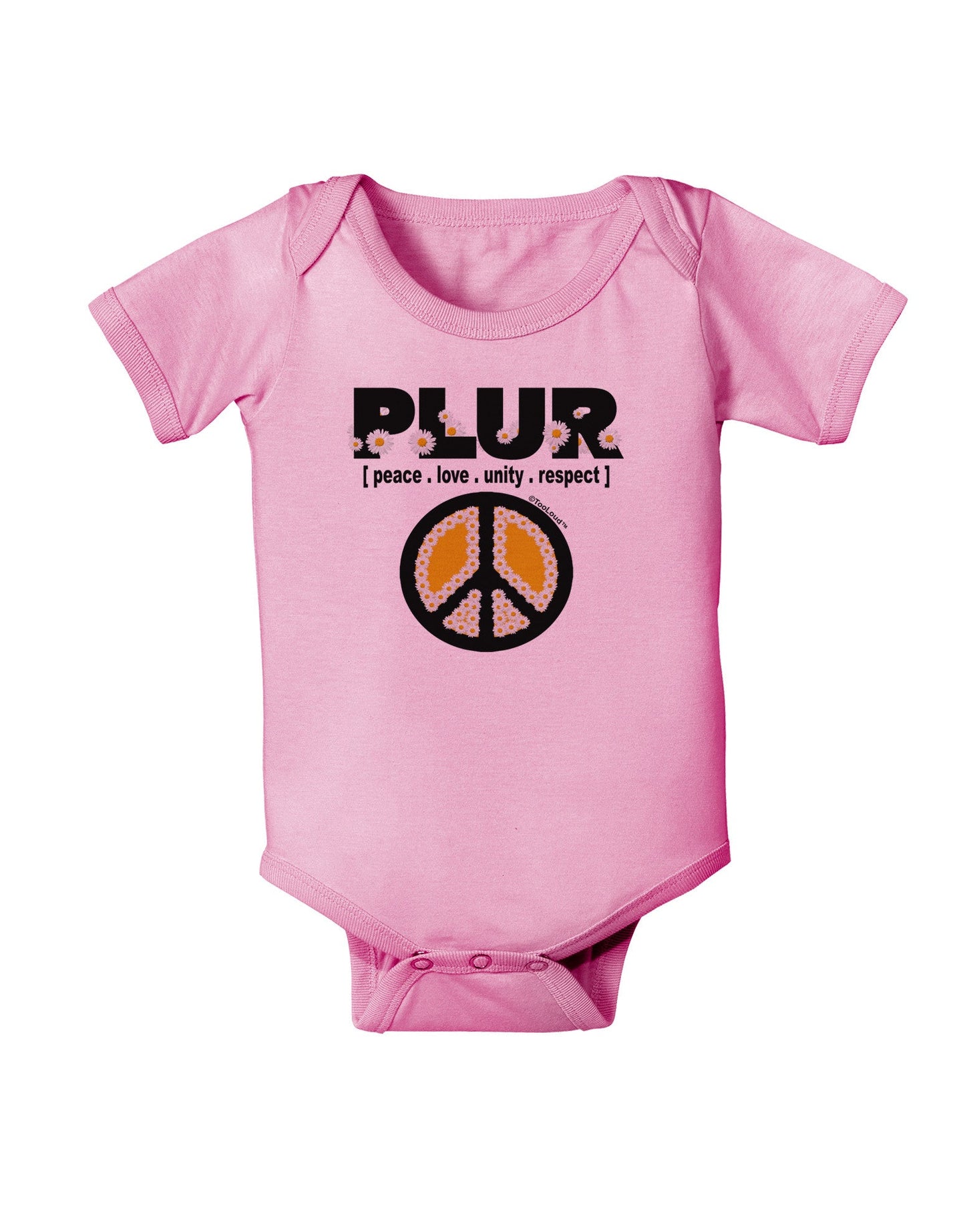 PLUR Daisies Baby Romper Bodysuit-Baby Romper-TooLoud-Pink-06-Months-Davson Sales