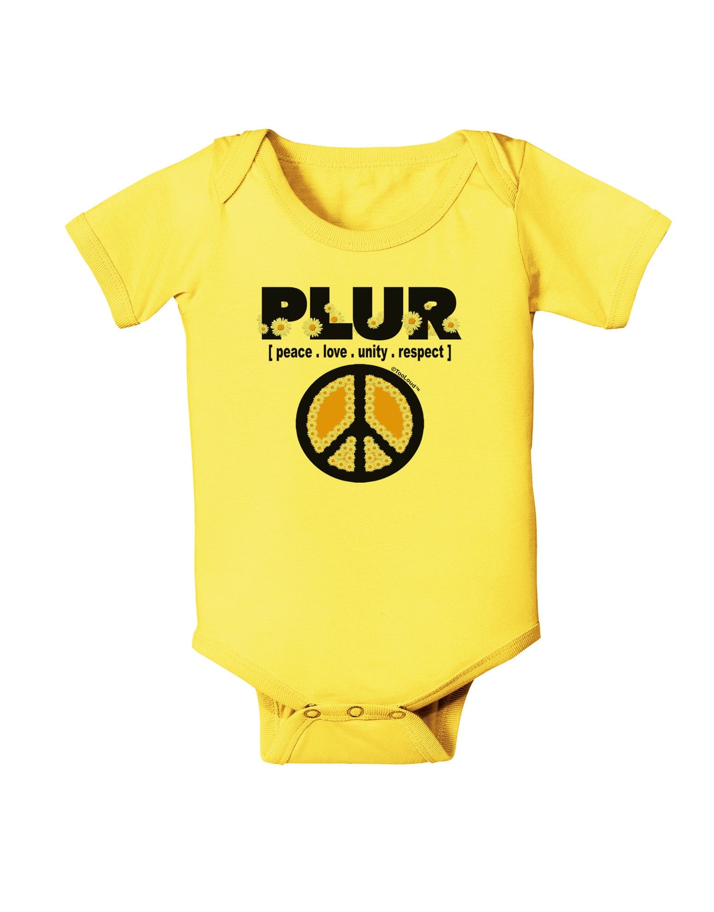 PLUR Daisies Baby Romper Bodysuit-Baby Romper-TooLoud-Yellow-06-Months-Davson Sales