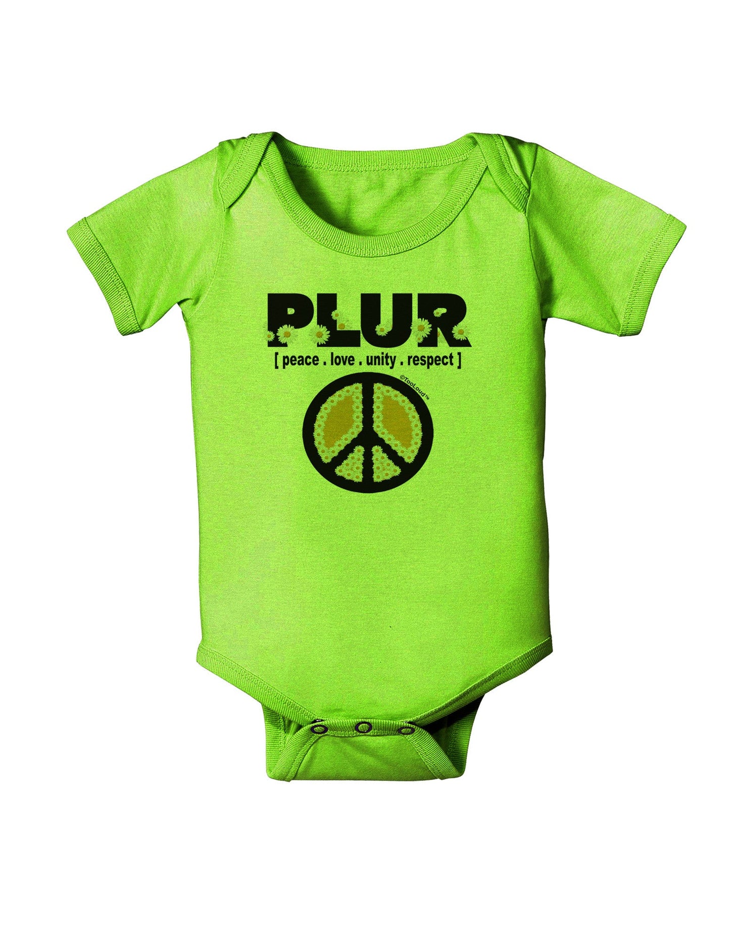 PLUR Daisies Baby Romper Bodysuit-Baby Romper-TooLoud-Lime-06-Months-Davson Sales