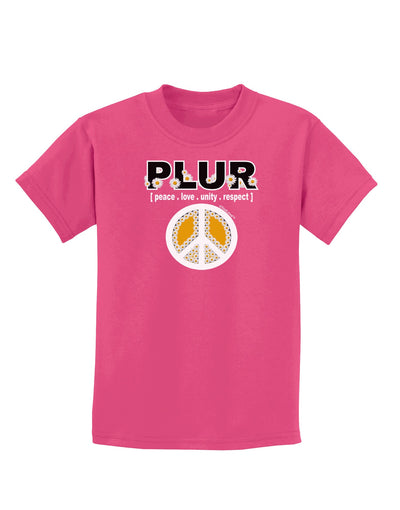 PLUR Daisies Childrens Dark T-Shirt-Childrens T-Shirt-TooLoud-Sangria-X-Small-Davson Sales