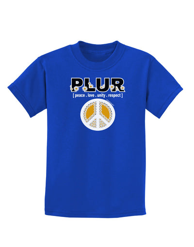 PLUR Daisies Childrens Dark T-Shirt-Childrens T-Shirt-TooLoud-Royal-Blue-X-Small-Davson Sales