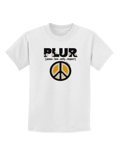 PLUR Daisies Childrens T-Shirt-Childrens T-Shirt-TooLoud-White-X-Small-Davson Sales