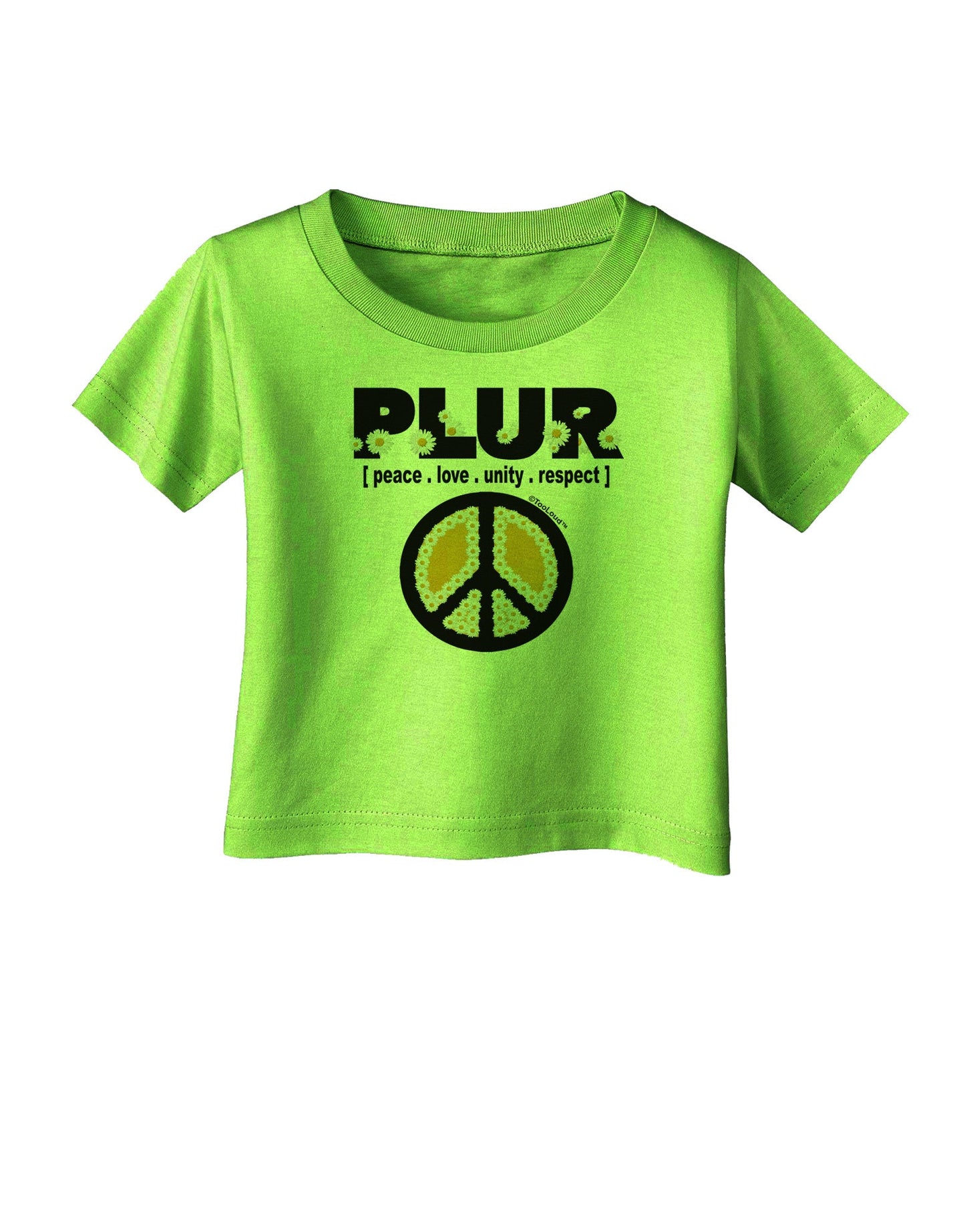 PLUR Daisies Infant T-Shirt-Infant T-Shirt-TooLoud-Lime-Green-06-Months-Davson Sales