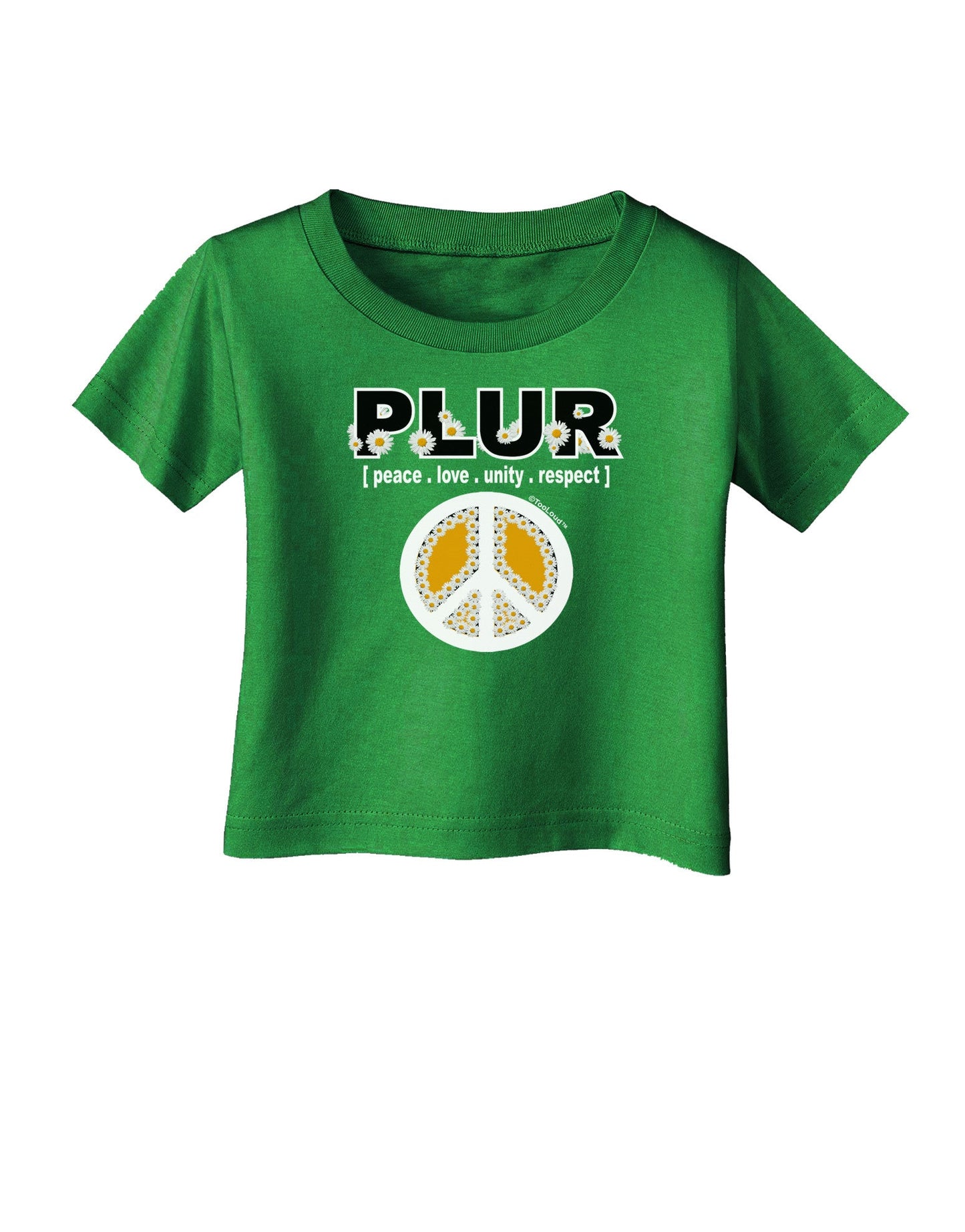PLUR Daisies Infant T-Shirt Dark-Infant T-Shirt-TooLoud-Clover-Green-06-Months-Davson Sales
