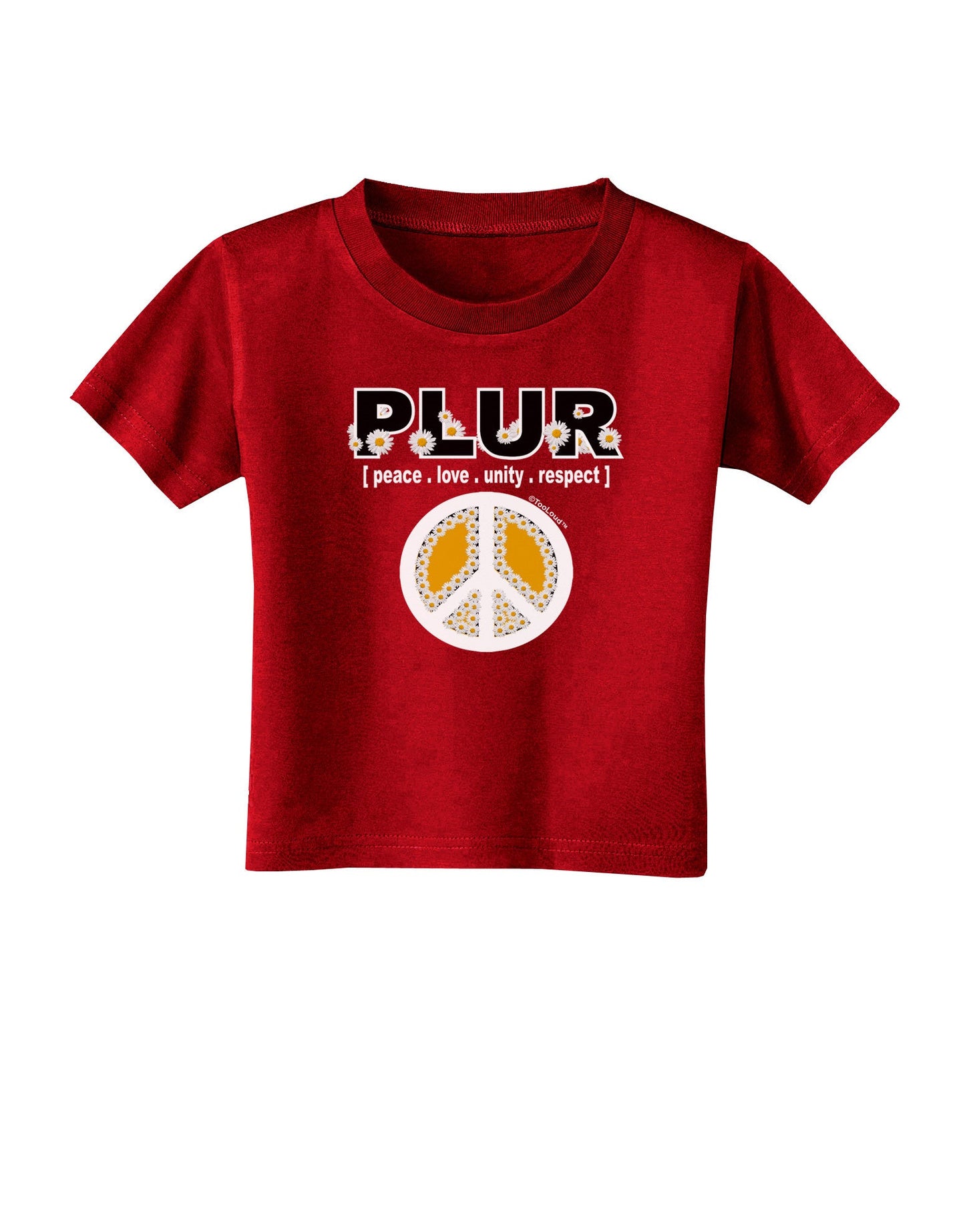 PLUR Daisies Toddler T-Shirt Dark-Toddler T-Shirt-TooLoud-Red-2T-Davson Sales