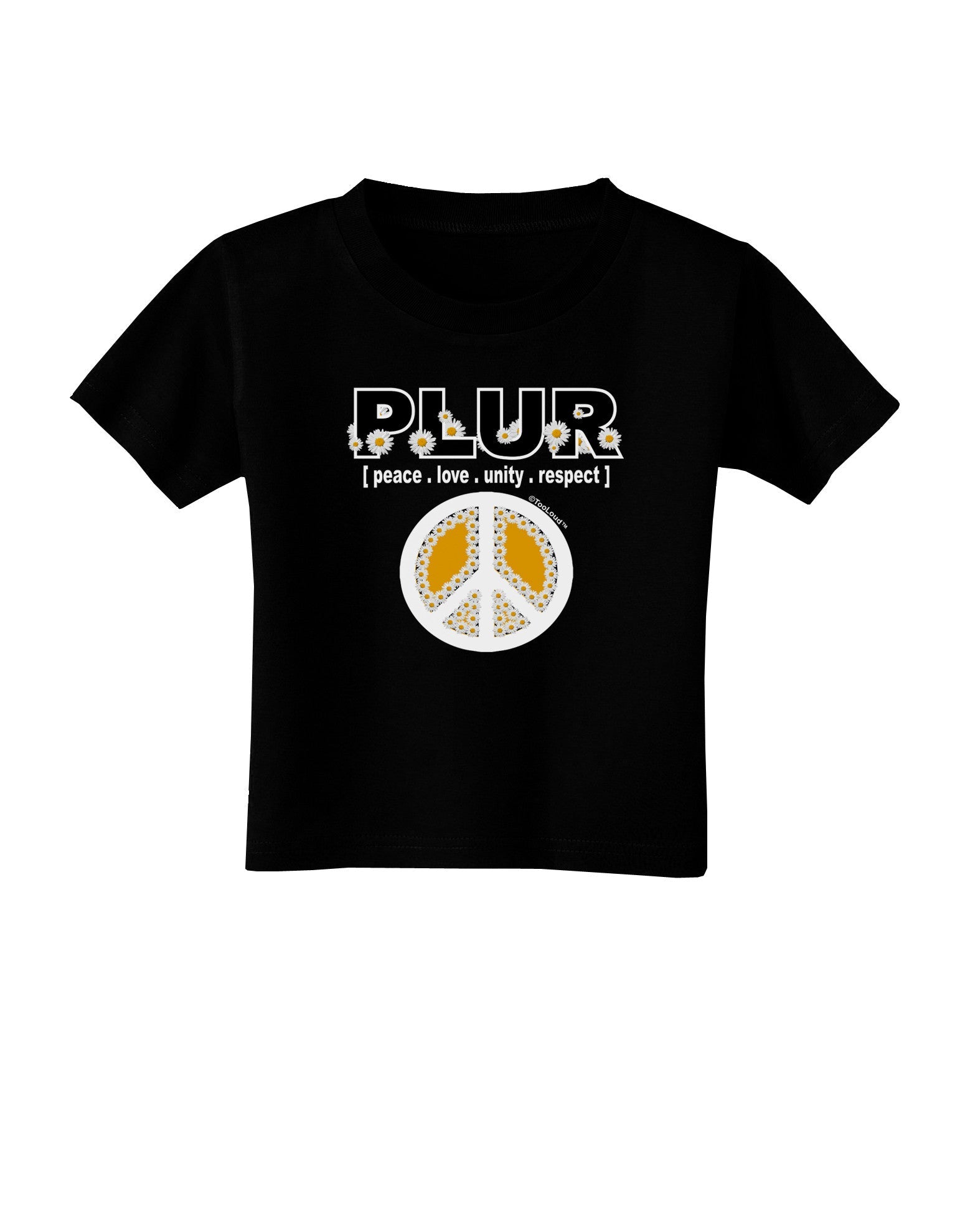 PLUR Daisies Toddler T-Shirt Dark-Toddler T-Shirt-TooLoud-Black-2T-Davson Sales