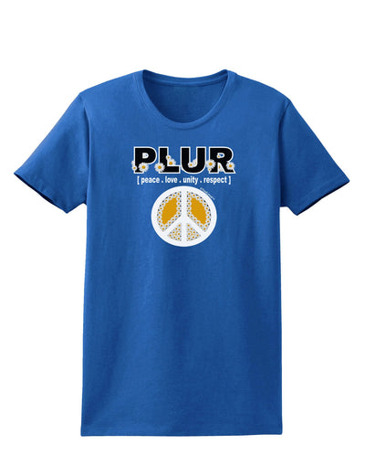 PLUR Daisies Womens Dark T-Shirt-TooLoud-Royal-Blue-X-Small-Davson Sales