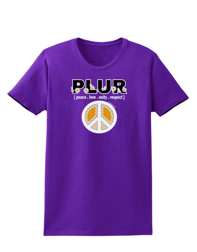 PLUR Daisies Womens Dark T-Shirt-TooLoud-Purple-X-Small-Davson Sales