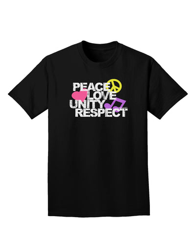 PLUR Distressed Text Adult Dark T-Shirt-Mens T-Shirt-TooLoud-Black-Small-Davson Sales