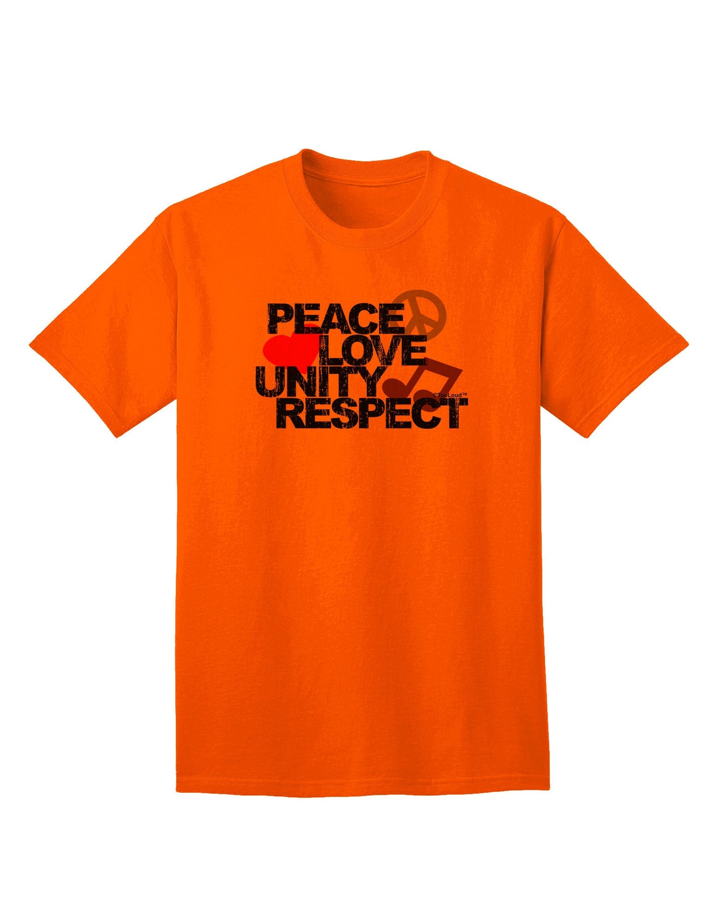 PLUR Distressed Text Adult T-Shirt-Mens T-Shirt-TooLoud-Orange-Small-Davson Sales