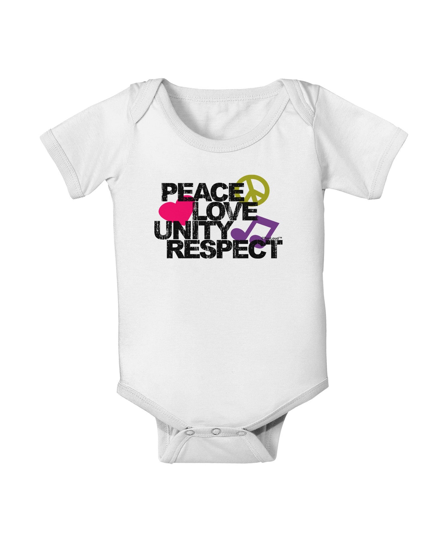 PLUR Distressed Text Baby Romper Bodysuit-Baby Romper-TooLoud-White-06-Months-Davson Sales