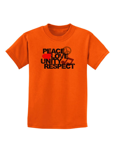 PLUR Distressed Text Childrens T-Shirt-Childrens T-Shirt-TooLoud-Orange-X-Small-Davson Sales