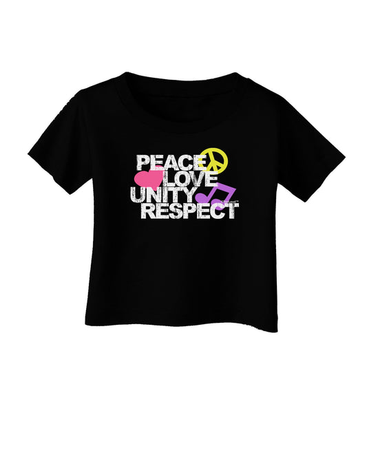 PLUR Distressed Text Infant T-Shirt Dark-Infant T-Shirt-TooLoud-Black-06-Months-Davson Sales