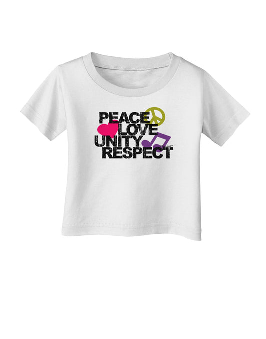 PLUR Distressed Text Infant T-Shirt-Infant T-Shirt-TooLoud-White-06-Months-Davson Sales