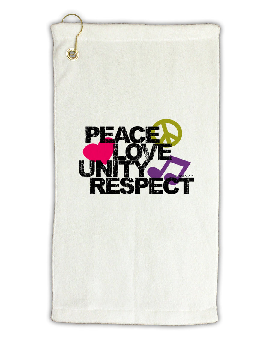 PLUR Distressed Text Micro Terry Gromet Golf Towel 16 x 25 inch-Golf Towel-TooLoud-White-Davson Sales