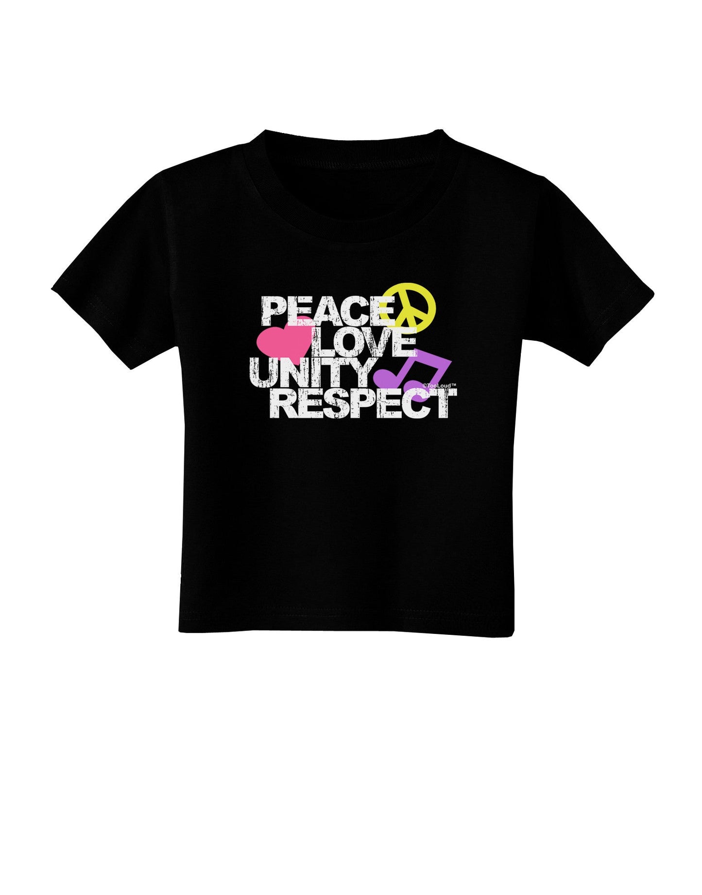 PLUR Distressed Text Toddler T-Shirt Dark-Toddler T-Shirt-TooLoud-Black-2T-Davson Sales
