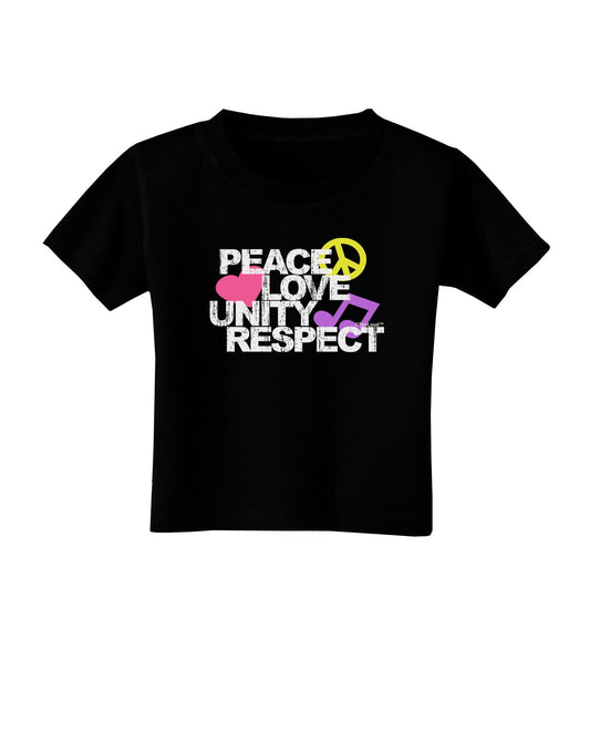 PLUR Distressed Text Toddler T-Shirt Dark-Toddler T-Shirt-TooLoud-Black-2T-Davson Sales