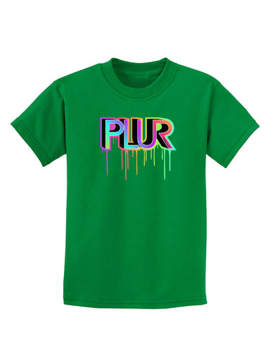 PLUR Paint Childrens Dark T-Shirt-Childrens T-Shirt-TooLoud-Kelly-Green-X-Small-Davson Sales