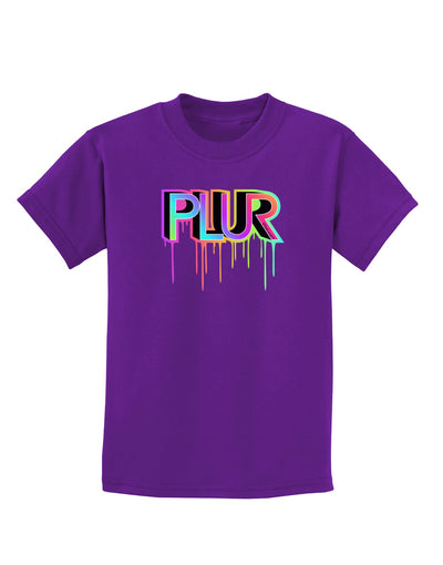 PLUR Paint Childrens Dark T-Shirt-Childrens T-Shirt-TooLoud-Purple-X-Small-Davson Sales