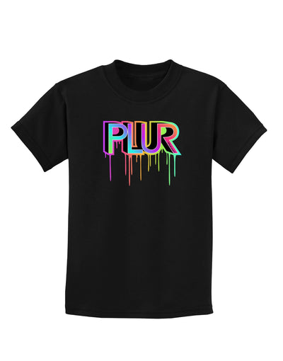 PLUR Paint Childrens Dark T-Shirt-Childrens T-Shirt-TooLoud-Black-X-Small-Davson Sales