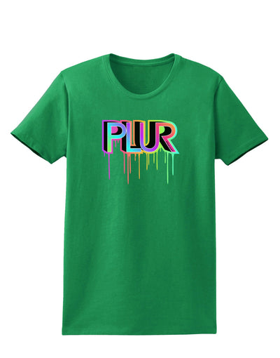 PLUR Paint Womens Dark T-Shirt-TooLoud-Kelly-Green-X-Small-Davson Sales