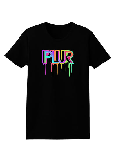 PLUR Paint Womens Dark T-Shirt-TooLoud-Black-X-Small-Davson Sales