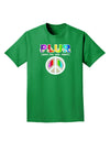 PLUR Rainbow Adult Dark T-Shirt-Mens T-Shirt-TooLoud-Kelly-Green-Small-Davson Sales