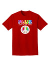 PLUR Rainbow Adult Dark T-Shirt-Mens T-Shirt-TooLoud-Red-Small-Davson Sales