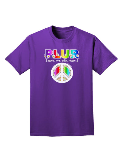 PLUR Rainbow Adult Dark T-Shirt-Mens T-Shirt-TooLoud-Purple-Small-Davson Sales