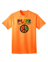 PLUR Rainbow Adult T-Shirt-Mens T-Shirt-TooLoud-Neon-Orange-Small-Davson Sales