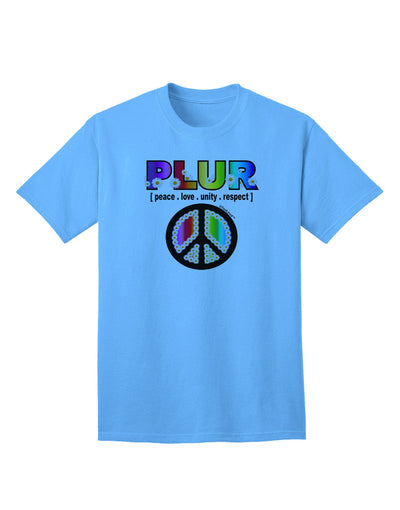 PLUR Rainbow Adult T-Shirt-Mens T-Shirt-TooLoud-Aquatic-Blue-Small-Davson Sales