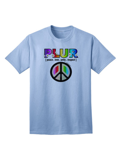 PLUR Rainbow Adult T-Shirt-Mens T-Shirt-TooLoud-Light-Blue-Small-Davson Sales