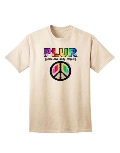 PLUR Rainbow Adult T-Shirt-Mens T-Shirt-TooLoud-Natural-Small-Davson Sales