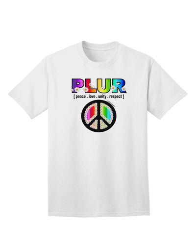 PLUR Rainbow Adult T-Shirt-Mens T-Shirt-TooLoud-White-Small-Davson Sales