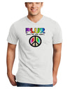 PLUR Rainbow Adult V-Neck T-shirt-Mens V-Neck T-Shirt-TooLoud-White-Small-Davson Sales