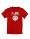 PLUR Rainbow Childrens Dark T-Shirt-Childrens T-Shirt-TooLoud-Red-X-Small-Davson Sales