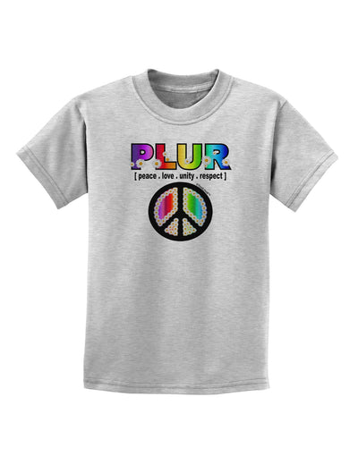 PLUR Rainbow Childrens T-Shirt-Childrens T-Shirt-TooLoud-AshGray-X-Small-Davson Sales