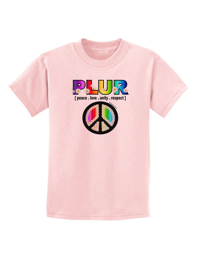 PLUR Rainbow Childrens T-Shirt-Childrens T-Shirt-TooLoud-PalePink-X-Small-Davson Sales