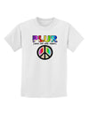 PLUR Rainbow Childrens T-Shirt-Childrens T-Shirt-TooLoud-White-X-Small-Davson Sales