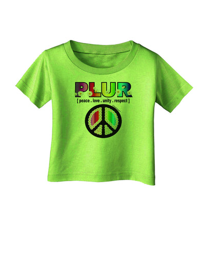 PLUR Rainbow Infant T-Shirt-Infant T-Shirt-TooLoud-Lime-Green-06-Months-Davson Sales