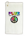 PLUR Rainbow Micro Terry Gromet Golf Towel 16 x 25 inch-Golf Towel-TooLoud-White-Davson Sales